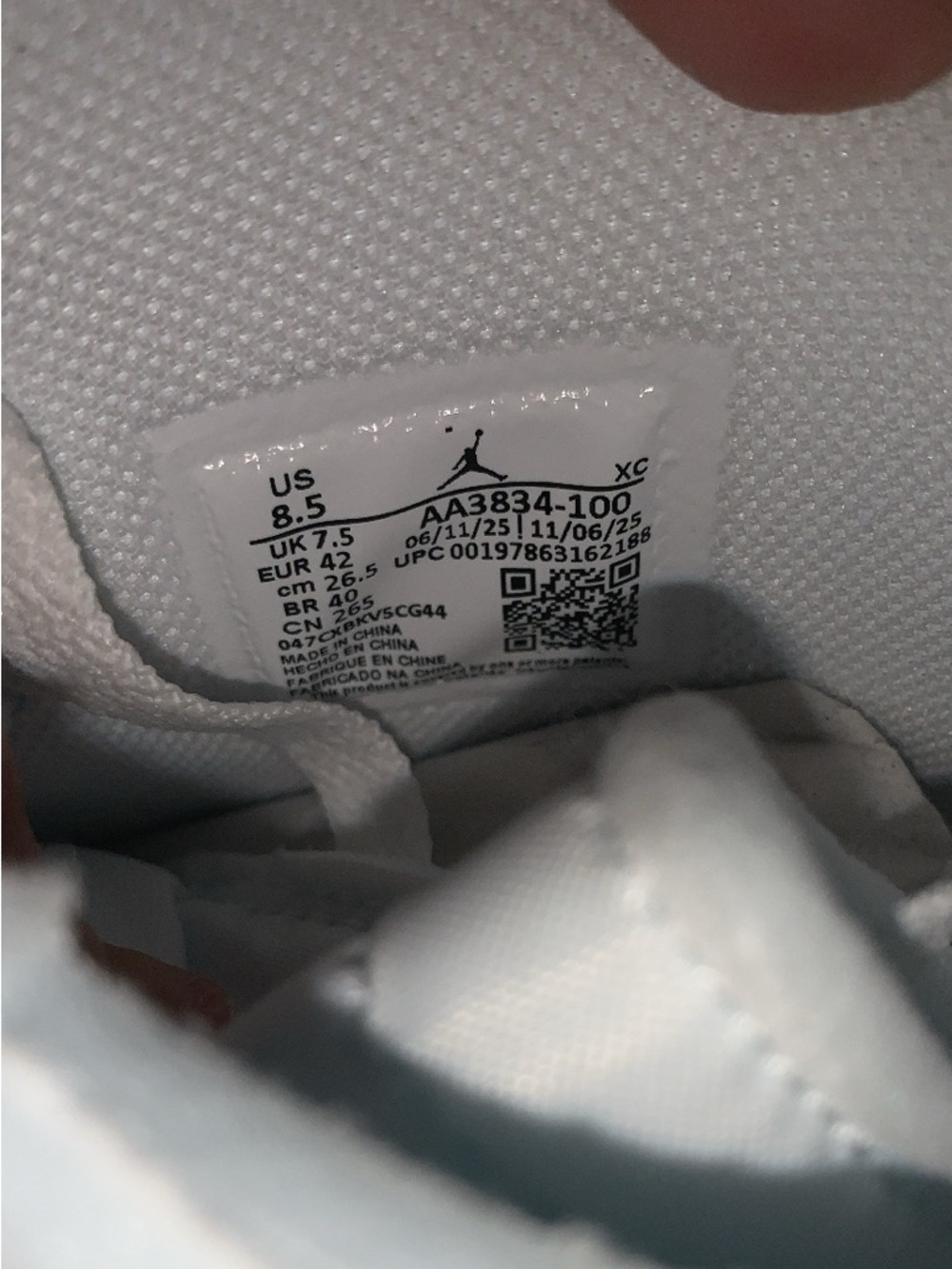 Nike Air Jordan 1 High VAA Alaska Size 8.5 DS OG All Virgil Abloh Off White - Picture 6 of 9